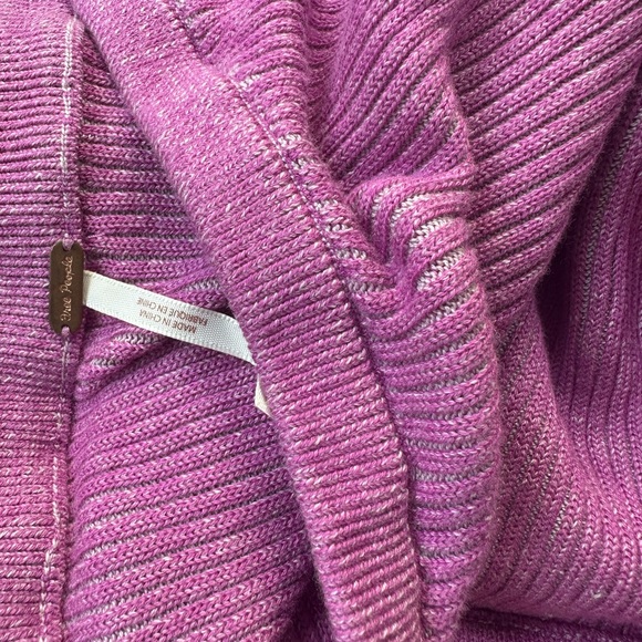 Free people Borderline Pink Ribbed Knit Wrap Midi Skirt - Picture 6 of 8